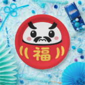Japanischer Kawaii Daruma Pappteller (Party)