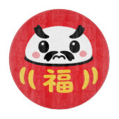 Japanischer Kawaii-Daruma Schneidebrett (Vorderseite)