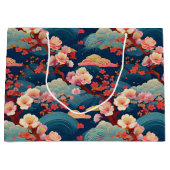 Japanischer Kimono Muster Geschenktasche Große Geschenktüte (Vorderseite)