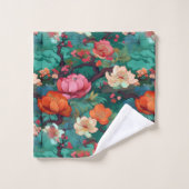 Japanischer Kimono Sakura und Peak Badhandtuch Set (Waschlappen)