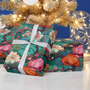 Japanischer Kimono Sakura und Peak Geschenkpapier