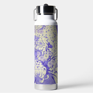 Japanischer KIMONO Stoff, Chrysantheme Trinkflasche