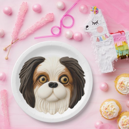 Japanischer Kinohund 3D Inspiriert Pappteller (Party)