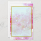 Japanischer Kirschbaum mit pastellrosa Blüten Briefpapier (Vorne/Hinten)