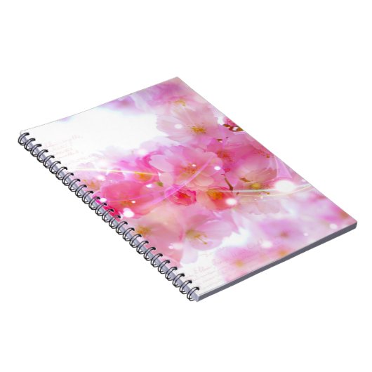 Japanischer Kirschbaum mit pastellrosa Blüten Notizblock (Rechte Seite)