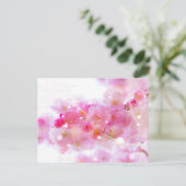 Japanischer Kirschbaum mit pastellrosa Blüten Postkarte (Stehend Vorderseite)