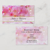 Japanischer Kirschbaum mit pastellrosa Blüten Visitenkarte (Vorne/Hinten)
