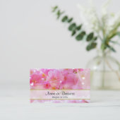 Japanischer Kirschbaum mit pastellrosa Blüten Visitenkarte (Stehend Vorderseite)