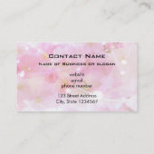 Japanischer Kirschbaum mit pastellrosa Blüten Visitenkarte (Rückseite)