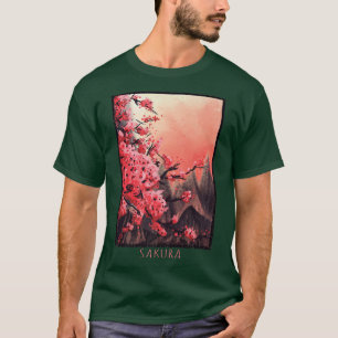 Japanischer Kirschblossom Sakura Blume Natur T-Shirt