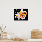 Japanischer Kitsune Fox Poster (Küche)