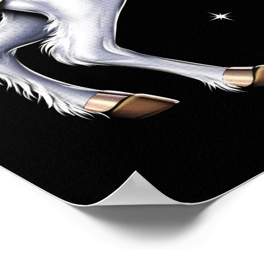 Japanischer Kitsune Fox Riding Cherry Blossom Deh Poster (Ecke)