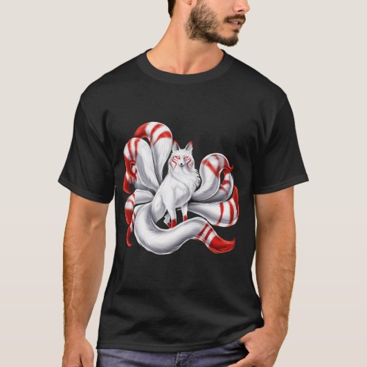 Japanischer Kitsune-Fuchs T-Shirt (Vorderseite)