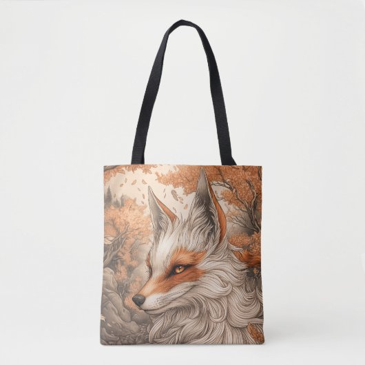 Japanischer Kitsune-Fuchs Tasche (Vorderseite)