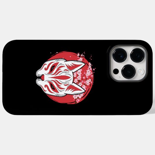 Japanischer Kitsune Mask Fox Case-Mate iPhone Hülle (Rückseite (Horizontal))