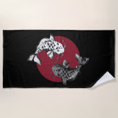 Japanischer Koi Carp Circle Strandtuch (Vorderseite)