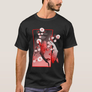 Japanischer Koi Carp Nishikigoi Fisch Cherry Bloss T-Shirt
