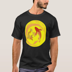 Japanischer Koi Carp Nishikigoi Fischkrebs Blüten T-Shirt