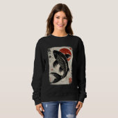 Japanischer Koi Carp Perseverance Koi Fish Sakura Sweatshirt (Vorne ganz)