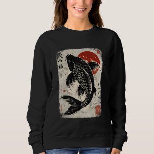 Japanischer Koi Carp Perseverance Koi Fish Sakura Sweatshirt