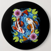 Japanischer Koi Fisch Button (Vorderseite)