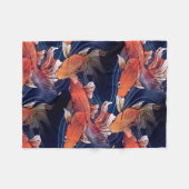 Japanischer Koi Fisch Fleecedecke (Vorderseite (Horizontal))