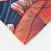 Japanischer Koi Fisch Fleecedecke (Ecke)