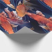 Japanischer Koi-Fisch Geschenkpapier (Ecke)