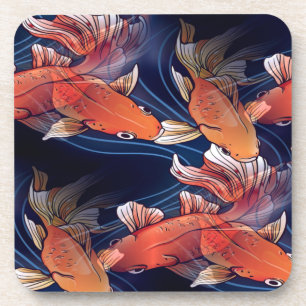 Japanischer Koi Fisch Getränkeuntersetzer