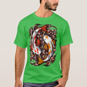 Japanischer Koi-Fisch Kirschblüte T-Shirt