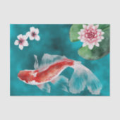 Japanischer Koi Fisch, Kirschblüten Japan Seidenpapier (Vorderseite)
