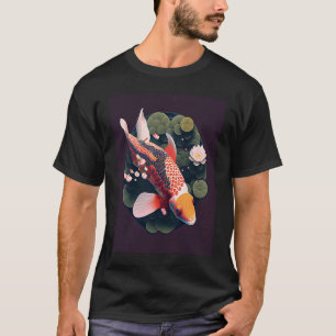 Japanischer Koi-Fisch Lotusblume Teich Seerosenbla T-Shirt