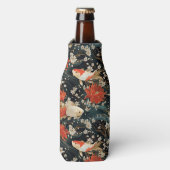 Japanischer Koi Fisch Nahtloses Muster Flaschenkühler (Flaschenvorderseite)