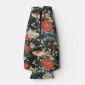 Japanischer Koi Fisch Nahtloses Muster Flaschenkühler (Rückseite)