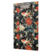 Japanischer Koi Fisch Nahtloses Muster Klemmbrett (Links)