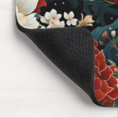 Japanischer Koi Fisch Nahtloses Muster Mousepad (Ecke)