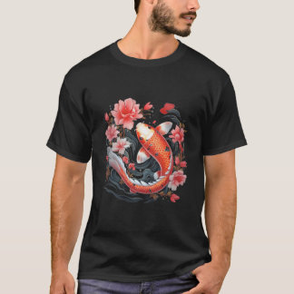 Japanischer Koi-Fisch Nishikigoi-Fisch Schwarzes B T-Shirt
