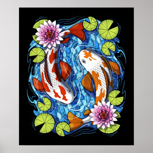 Japanischer Koi Fisch Poster (Vorne)