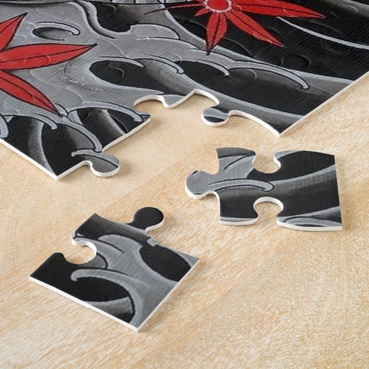 Japanischer Koi Fisch Puzzle (Seite)