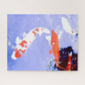 Japanischer Koi-Fisch serene Herausforderung Puzzle (Horizontal)