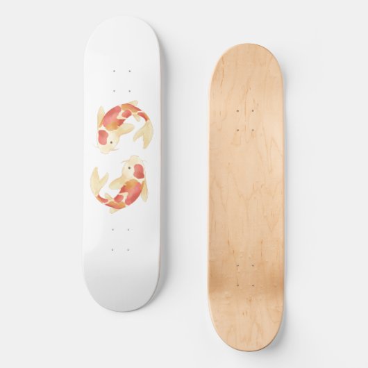 Japanischer Koi Fisch Skateboard (Vorderseite)