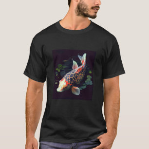 Japanischer Koi Fisch Teich Seerose Blatt Karpfen T-Shirt