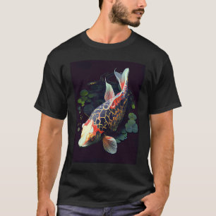 Japanischer Koi-Fisch Teich Seerosenblatt Karpfen T-Shirt