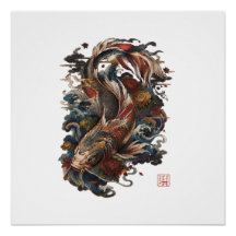 Japanischer Koi-Fisch | Traditionelle japanische T
