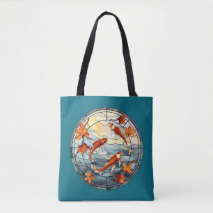 Japanischer Koi Fisch und Herbstleaves Tasche