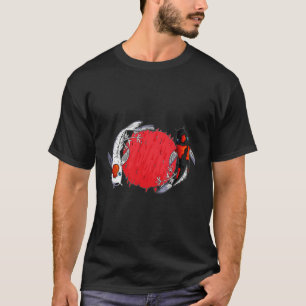 Japanischer Koi Fisch Zucht Japan Lover Ying Yang  T-Shirt