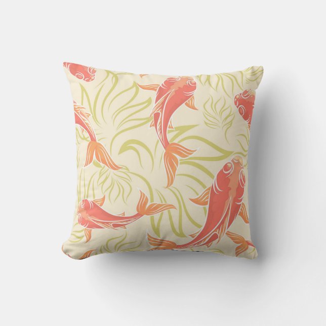 Japanischer Koi-Fischkissen Kissen (Vorderseite)