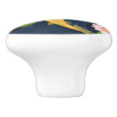 Japanischer Koi-Fischteich Keramikknauf (Seitenansicht)