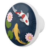 Japanischer Koi-Fischteich Keramikknauf (Rechts)