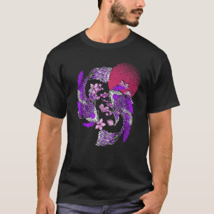 Japanischer Koi-Fischteich Kirschblüte Nishikigoi T-Shirt